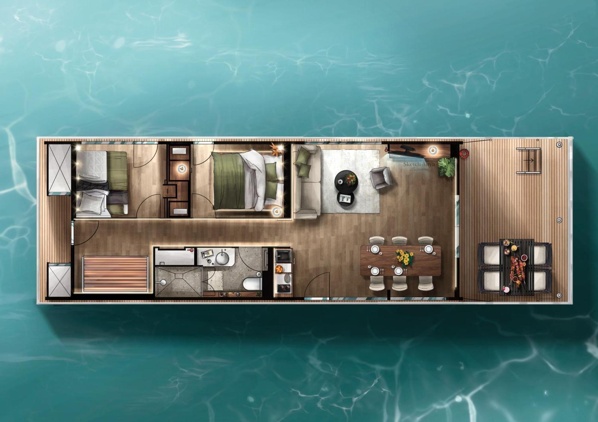 Hausboote Am Lankenauer Hoeft BRE Esterno foto